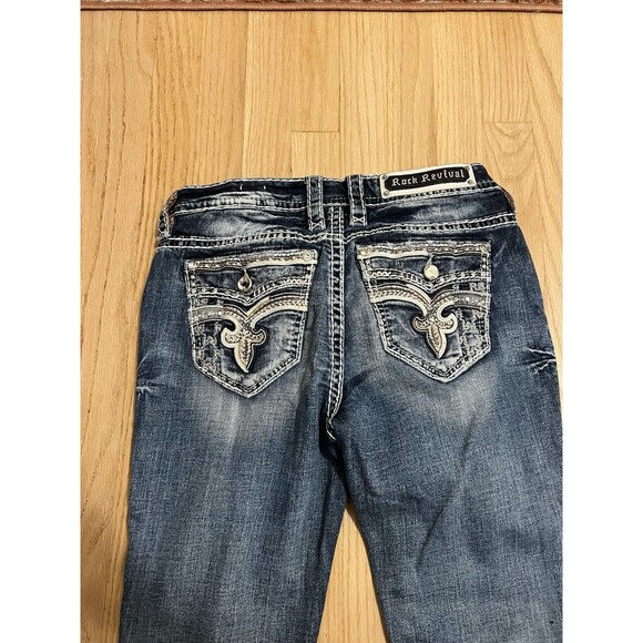 Rock Revival Jeans Womens 27 Cambria Skinny Distressed Easy Ankle Skinny - Picture 7 of 7